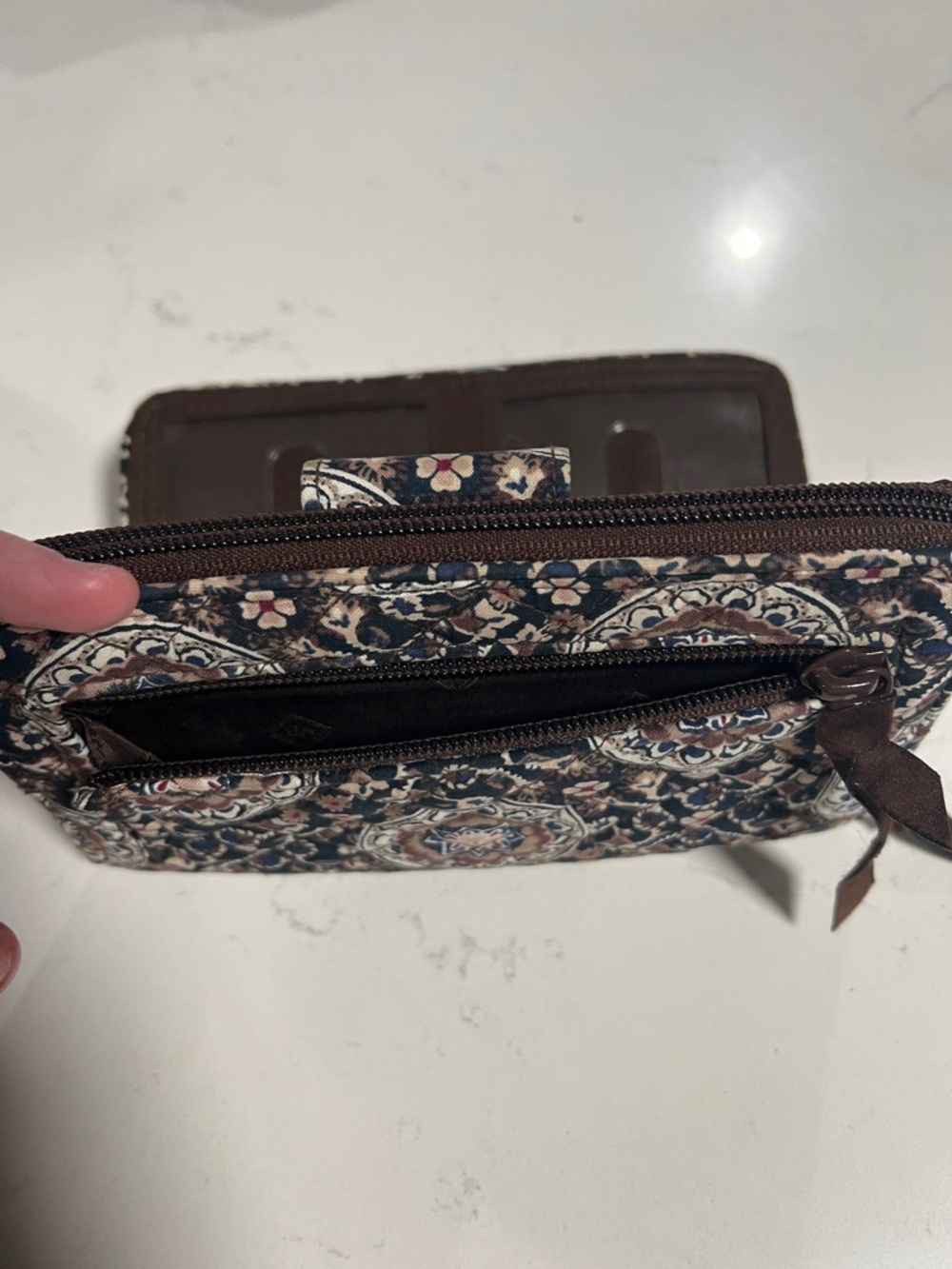 Vera Bradley Wallet - Navy and Brown - Picture 3 of 3